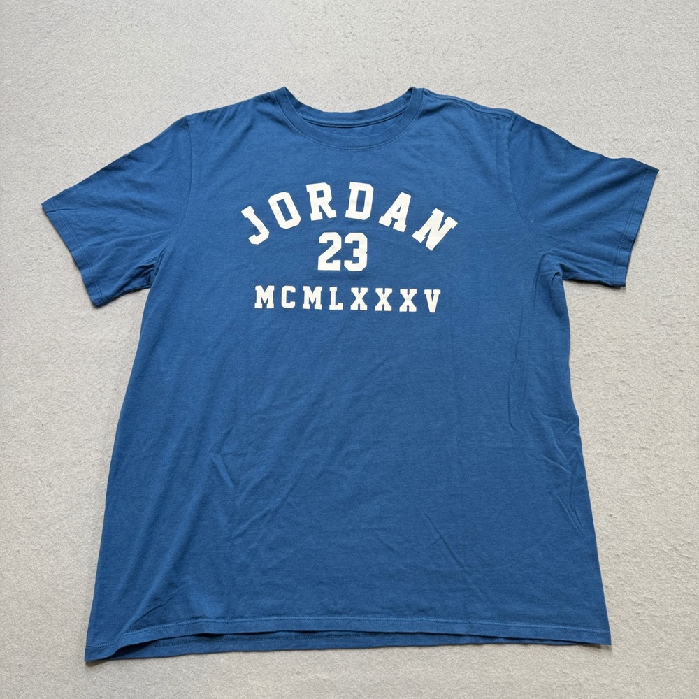 Nike Air Jordan T-Shirt Men's XL Blue Short Sleeve Jumpman Athletic Sportswear